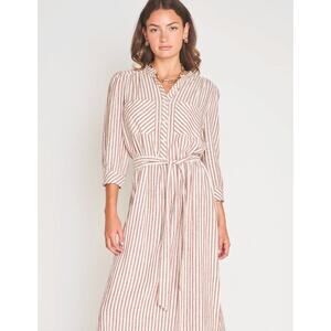 dRA Los Angeles Cassie Midi Dress in Sedona Stripe Large